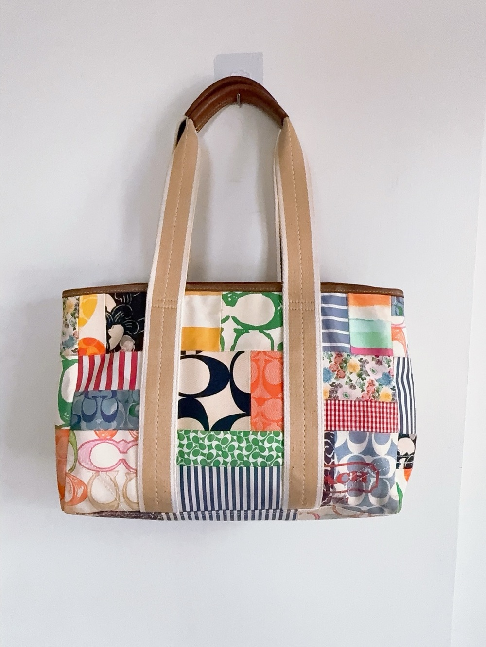 Coach Purse Vintage Hamptons Weekend Patchwork - Picture 2 of 14